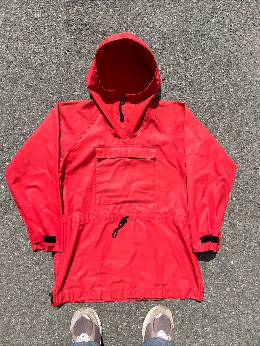 Vintage 80s Kanuk Red Hooded Pullover Anorak Windbreaker